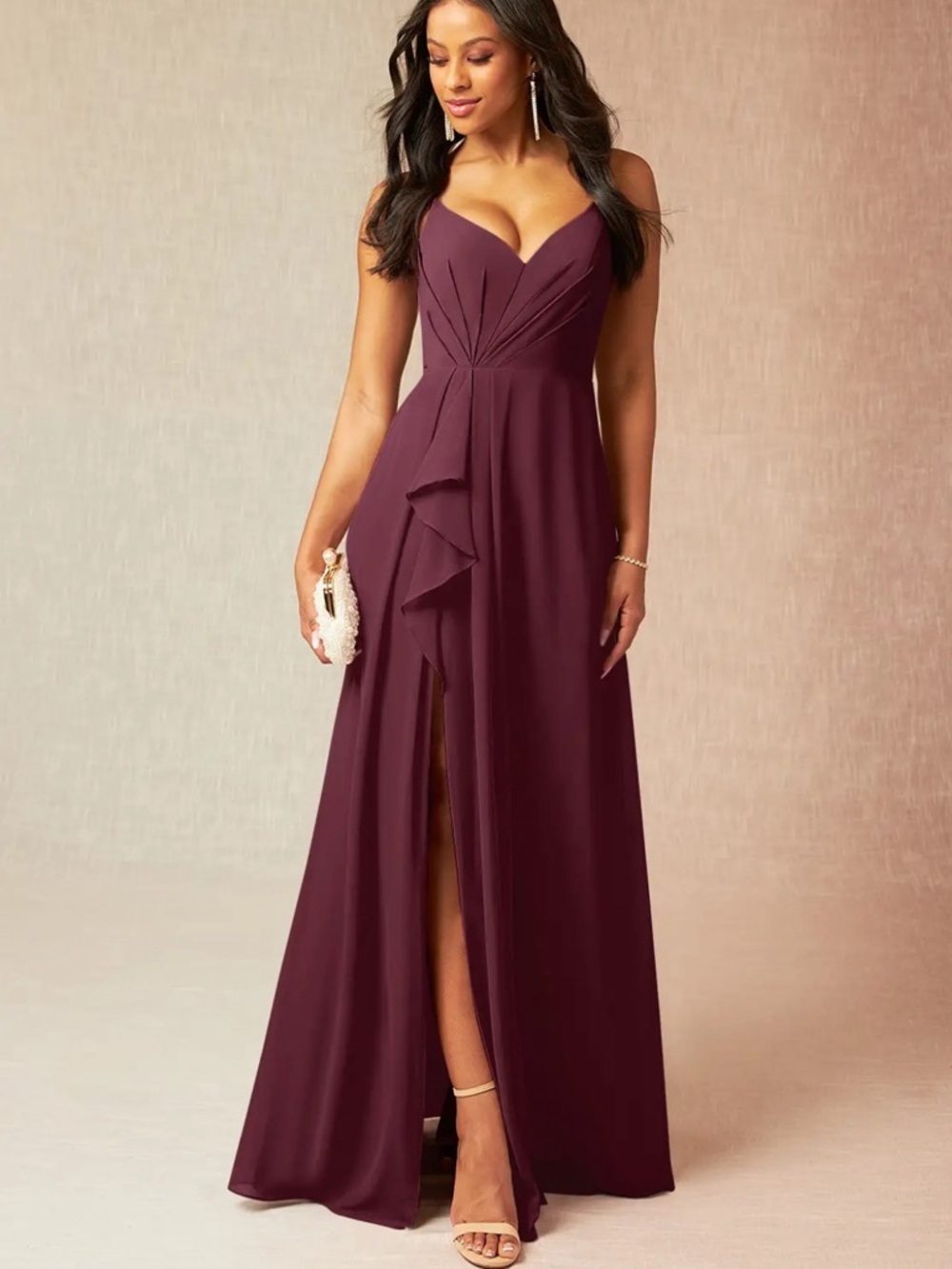 Beautiful Chiffon Evening/ Formal Dress/ Gown with Pockets Sz 20